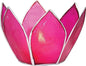 Fuchsia Pink & Silver Hani Small Capiz Lotus Candle Holder - PaperLanternStore.com - Paper Lanterns, Decor, Party Lights & More