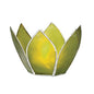 Grass Green & Silver Hani Small Capiz Lotus Candle Holder - PaperLanternStore.com - Paper Lanterns, Decor, Party Lights & More