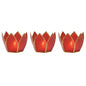 Red & Gold Hani Small Capiz Lotus Candle Holder - PaperLanternStore.com - Paper Lanterns, Decor, Party Lights & More