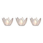 White & Silver Hani Small Capiz Lotus Candle Holder Set of 3 - PaperLanternStore.com - Paper Lanterns, Decor, Party Lights & More