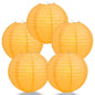 BULK PACK (5) 10" Papaya Round Paper Lantern, Even Ribbing, Chinese Hanging Wedding & Party Decoration - PaperLanternStore.com - Paper Lanterns, Decor, Party Lights & More