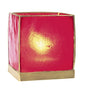 Red & Gold Luana Capiz Square Candle Holder - PaperLanternStore.com - Paper Lanterns, Decor, Party Lights & More
