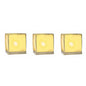 Gold Luana Capiz Square Candle Holder, Set of 3 - PaperLanternStore.com - Paper Lanterns, Decor, Party Lights & More