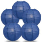 BULK PACK (5) 20" Navy Blue Round Paper Lantern, Crisscross Ribbing, Chinese Hanging Wedding & Party Decoration - PaperLanternStore.com - Paper Lanterns, Decor, Party Lights & More