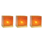 Mango Orange & Gold Luana Capiz Square Candle Holder Set of 3 - PaperLanternStore.com - Paper Lanterns, Decor, Party Lights & More