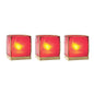 Red & Gold Luana Capiz Square Candle Holder Set 3 - PaperLanternStore.com - Paper Lanterns, Decor, Party Lights & More