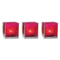 Fuchsia Pink & Silver Luana Capiz Square Candle Holder Set of 3 - PaperLanternStore.com - Paper Lanterns, Decor, Party Lights & More