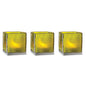 Grass Green & Silver Luana Capiz Square Candle Holder Set of 3 - PaperLanternStore.com - Paper Lanterns, Decor, Party Lights & More