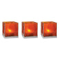 Mango Orange & Silver Luana Capiz Square Candle Holder Set of 3 - PaperLanternStore.com - Paper Lanterns, Decor, Party Lights & More