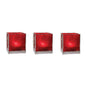 Red & Silver Luana Capiz Square Candle Holder Set of 3 - PaperLanternStore.com - Paper Lanterns, Decor, Party Lights & More
