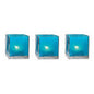 Turquoise Blue & Silver Luana Capiz Square Candle Holder Set of 3 - PaperLanternStore.com - Paper Lanterns, Decor, Party Lights & More