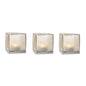 White & Silver Luana Capiz Square Candle Holder Set of 3 - PaperLanternStore.com - Paper Lanterns, Decor, Party Lights & More