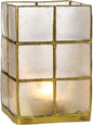 White & Gold Moku Tall Capiz Candle Holder - PaperLanternStore.com - Paper Lanterns, Decor, Party Lights & More