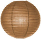 Brown 14 Inch Round No Frills Parallel Ribbed Paper Lantern - PaperLanternStore.com - Paper Lanterns, Decor, Party Lights & More