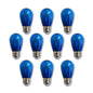 10-PACK Blue LED Filament S14 Shatterproof Energy Saving Color Light Bulb, Dimmable, 2W,  E26 Medium Base