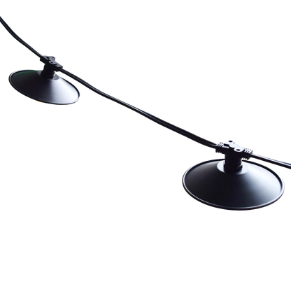 Classic Metal Patio Metal Light Bulb Shade for Outdoor Commercial String Lights, E12, Black - PaperLanternStore.com - Paper Lanterns, Decor, Party Lights & More