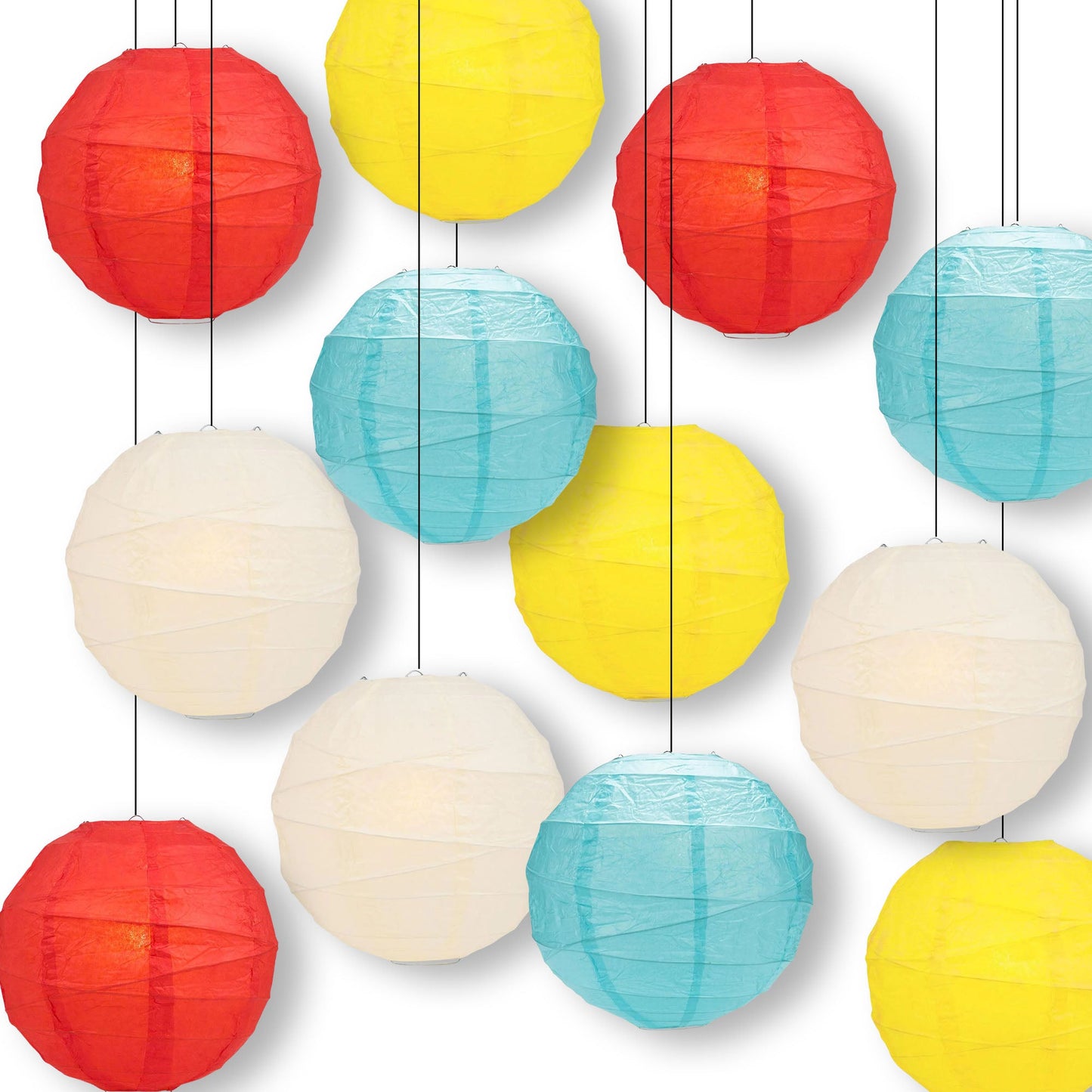 School Days Crisscross Paper Lantern Combo Variety Set (12 PACK)