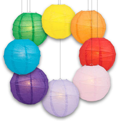 14" to 18" Crisscross Ribbing Paper Lanterns - Various Colors Available - PaperLanternStore.com - Paper Lanterns, Decor, Party Lights & More