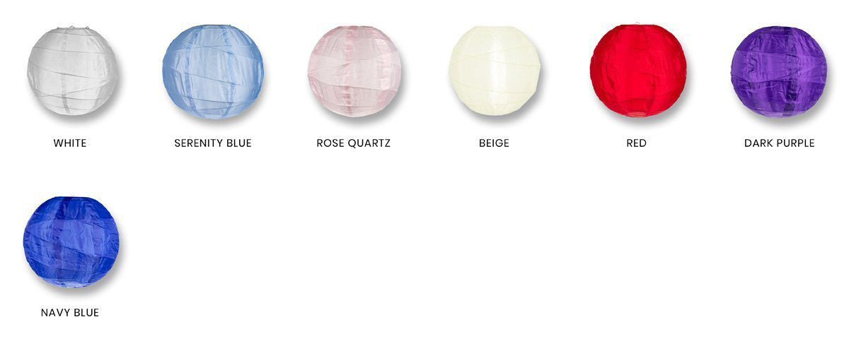Shimmering Crisscross Ribbing Nylon Lanterns - Various Colors and Sizes Available - PaperLanternStore.com - Paper Lanterns, Decor, Party Lights & More