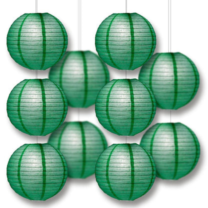 MoonBright Arcadia Teal Paper Lantern 10pc Party Pack with Remote Controlled LED Lights Included - PaperLanternStore.com - Paper Lanterns, Decor, Party Lights & More