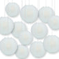 12-PC Arctic Spa Blue Paper Lantern Chinese Hanging Wedding & Party Assorted Decoration Set, 12/10/8-Inch