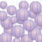 Ultimate 20pc Lavender Paper Lantern Party Pack - Assorted Sizes of 6, 8, 10, 12 for Weddings, Birthday, Events and Decor