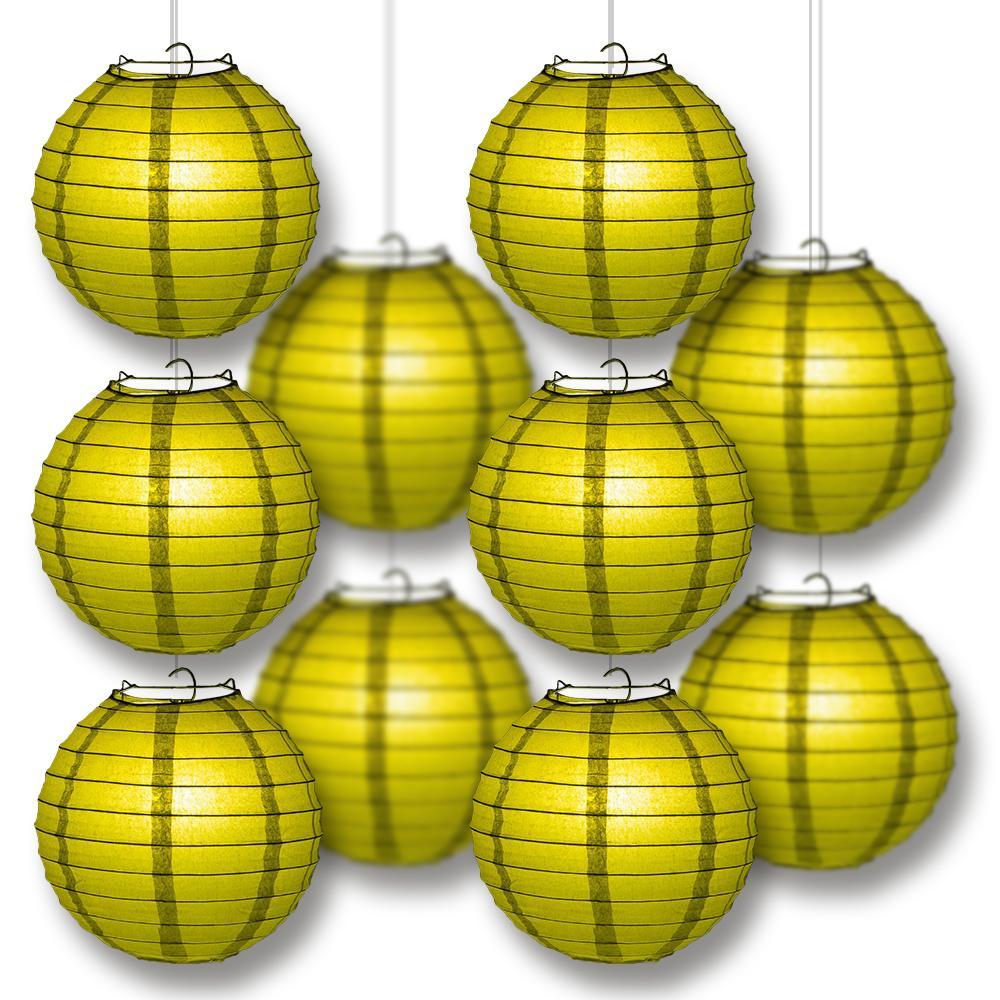 MoonBright Pear Paper Lantern 10pc Party Pack with Remote Controlled LED Lights Included - PaperLanternStore.com - Paper Lanterns, Decor, Party Lights & More