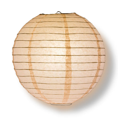 4" Rose Quartz Pink Round Paper Lantern, Even Ribbing, Hanging Decoration (10 PACK) - PaperLanternStore.com - Paper Lanterns, Decor, Party Lights & More