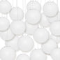 BULK PACK (50) 8" White Round Paper Lanterns, Even Ribbing, Hanging Decoration