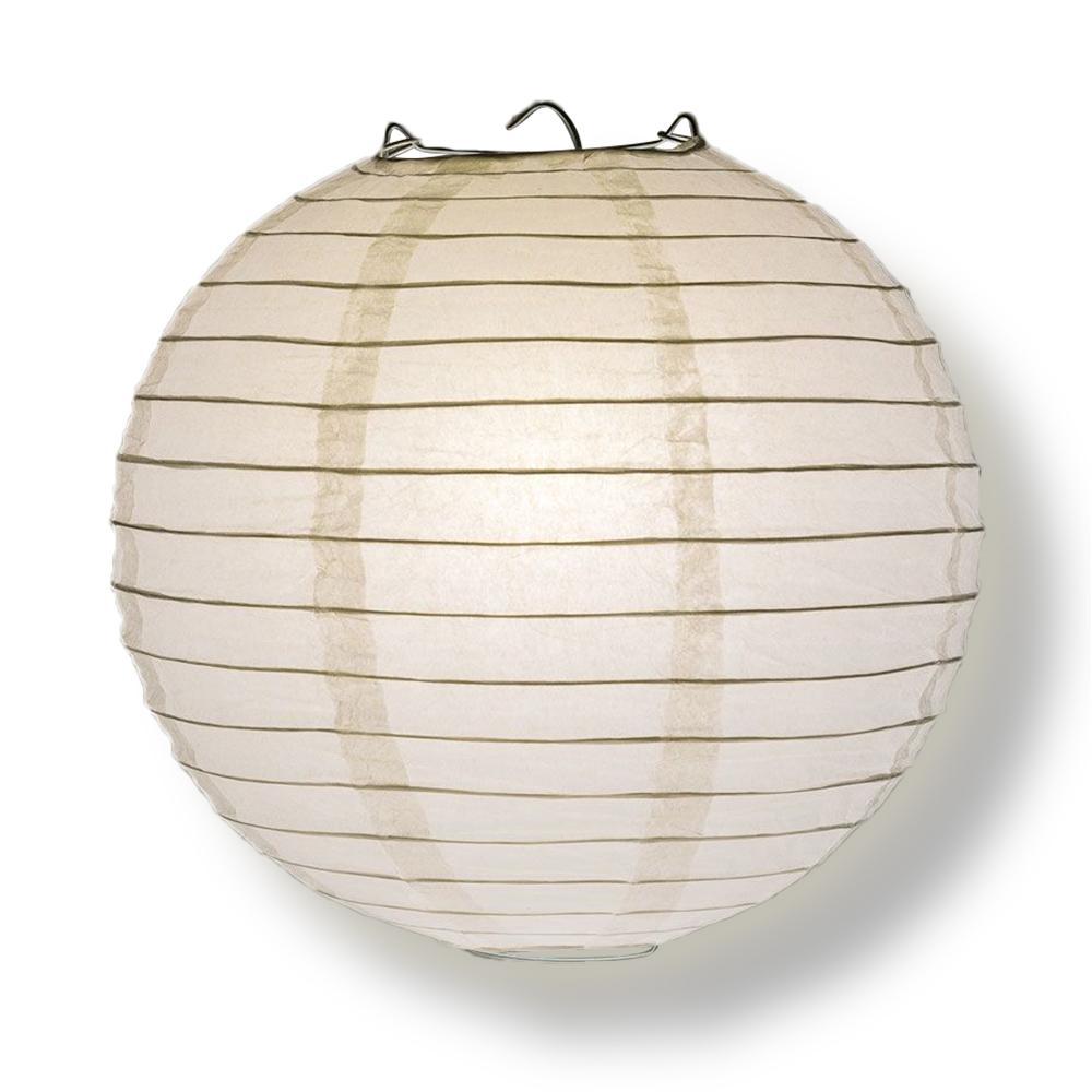 8/12/16" White Round Paper Lanterns, Even Ribbing (3-Pack Cluster), Light up Lantern Decorations, Chinese Paper Lamps for Weddings & Parties - PaperLanternStore.com - Paper Lanterns, Decor, Party Lights & More