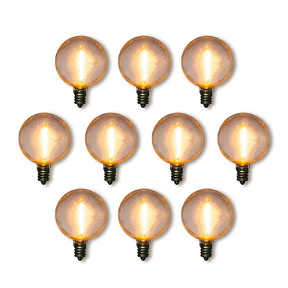 12" Christmas Red and Gold Paper Lantern String Light COMBO Kit (21 FT, EXPANDABLE, White Cord)