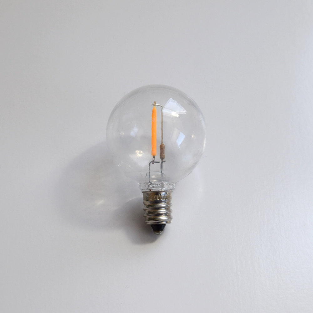 25-Pack LED Filament G40 Globe Shatterproof Light Bulb, Dimmable, 1W,  E12 Candelabra Base