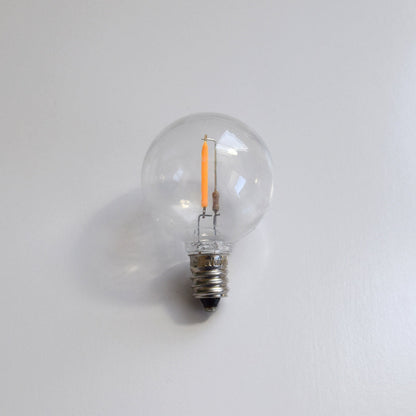 25-Pack LED Filament G40 Globe Shatterproof Light Bulb, Dimmable, 1W,  E12 Candelabra Base
