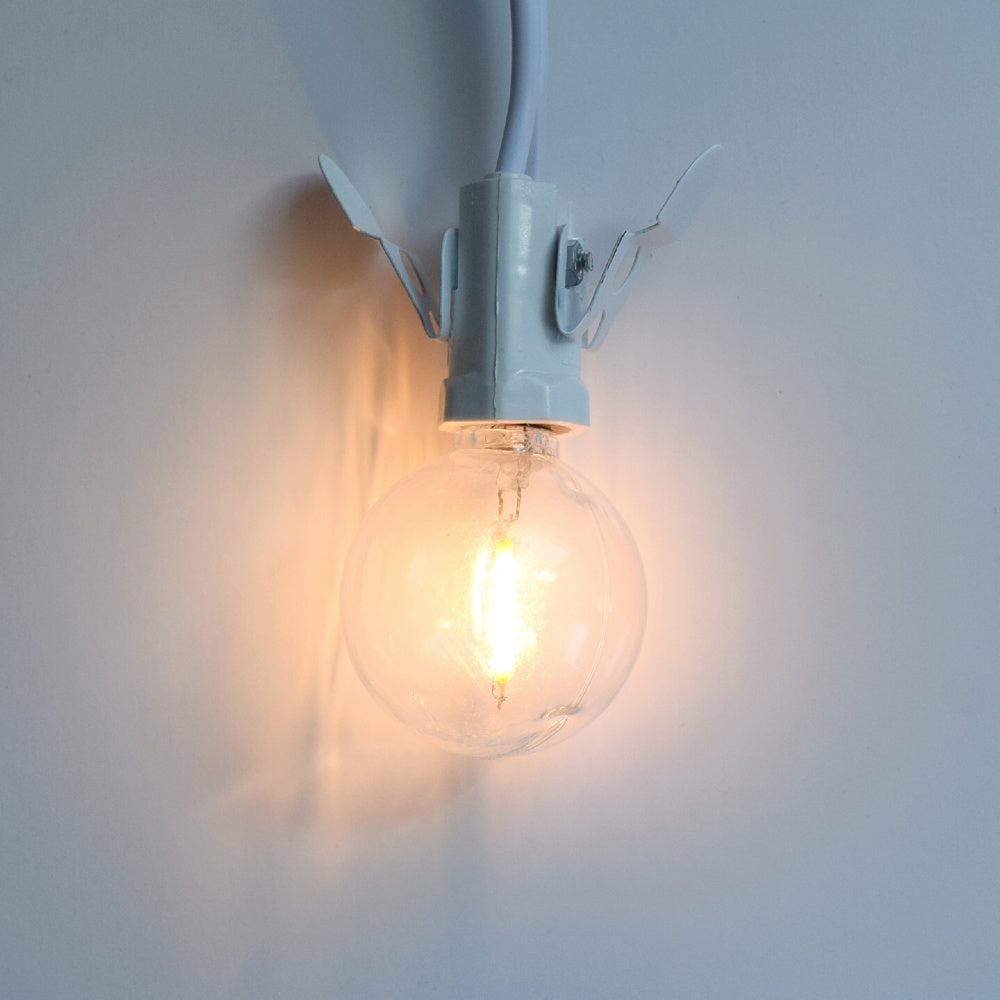 25-Pack LED Filament G40 Globe Shatterproof Light Bulb, Dimmable, 1W,  E12 Candelabra Base