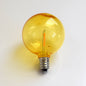 Yellow LED Filament G50 Globe Shatterproof Energy Saving Color Light Bulb, Dimmable, 1W,  E12 Candelabra Base
