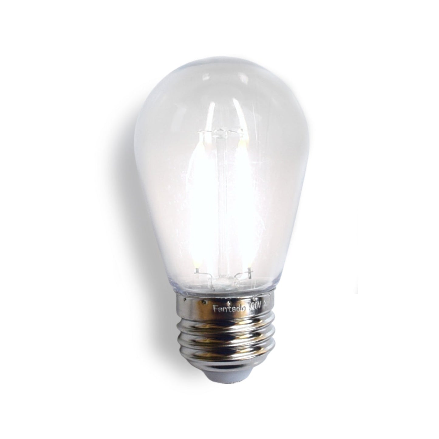 25-Pack Cool White LED Filament S14 Shatterproof Light Bulb, Dimmable, 2W,  E26 Medium Base