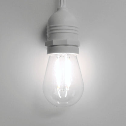 25-Pack Cool White LED Filament S14 Shatterproof Light Bulb, Dimmable, 2W,  E26 Medium Base