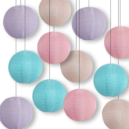 Pastel Glow Easter Nylon Lantern Combo Variety Set (12 PACK)