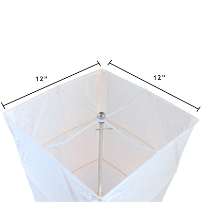 Hako Paper Floor Lamp with Foot Switch, 4-FT Tall, 12-inch x 48-inch
