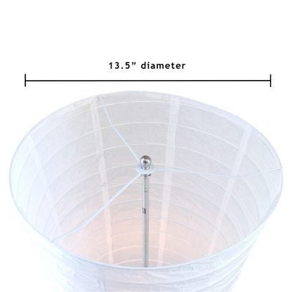 4-FT Cylinder Paper Lantern Floor Lamp Shade - 14-inch x 48-inch (SHADE + FRAME ONLY)