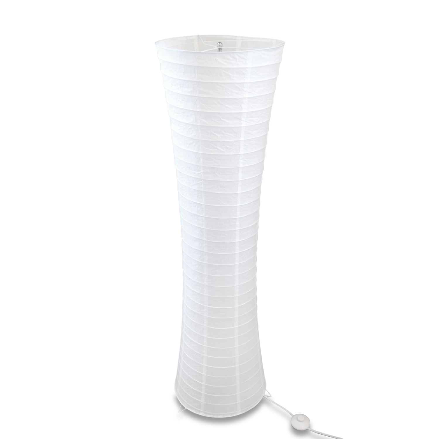 Cylinder Paper Floor Lamp with Foot Switch, 4-FT Tall, 14-inch x 48-inch