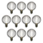 10-PACK White .7-Watt LED G50 Globe Light Bulb, E12 Candelabra Base, Shatterproof