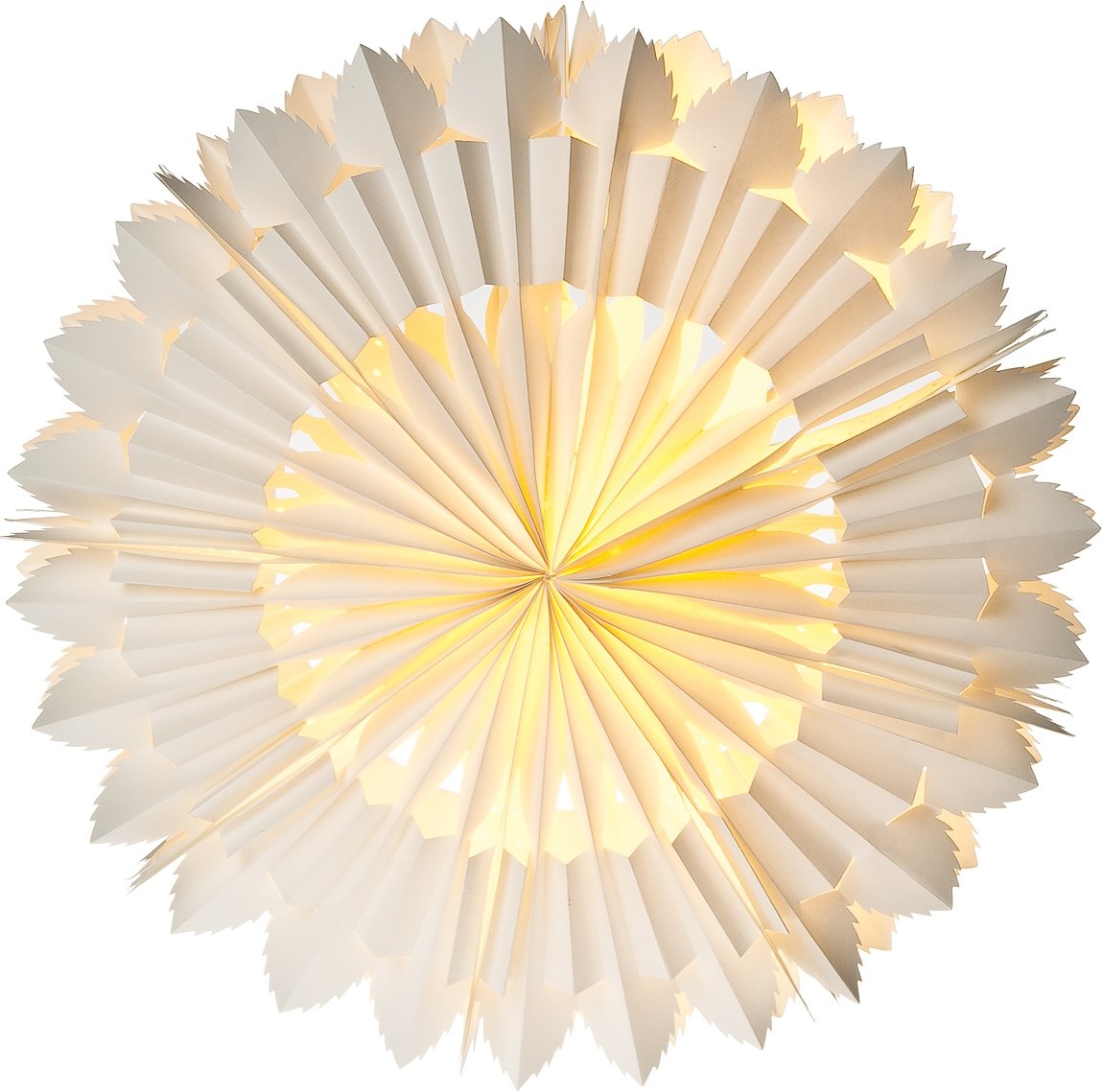 White Faro Pizzelle Designer Paper Star Lantern - PaperLanternStore.com - Paper Lanterns, Decor, Party Lights & More