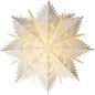 White Stella Pizzelle Designer Paper Star Lantern - PaperLanternStore.com - Paper Lanterns, Decor, Party Lights & More