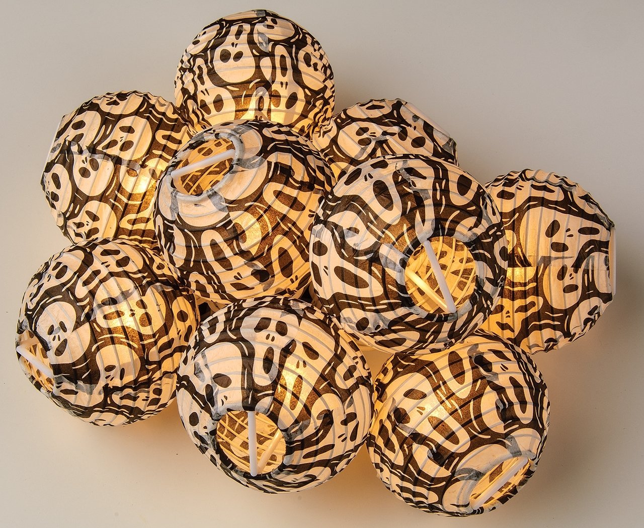 Skull Lantern String Lights - PaperLanternStore.com - Paper Lanterns, Decor, Party Lights & More