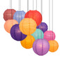 Desert Sunset Multicolored Paper Lantern Set - 12 pieces