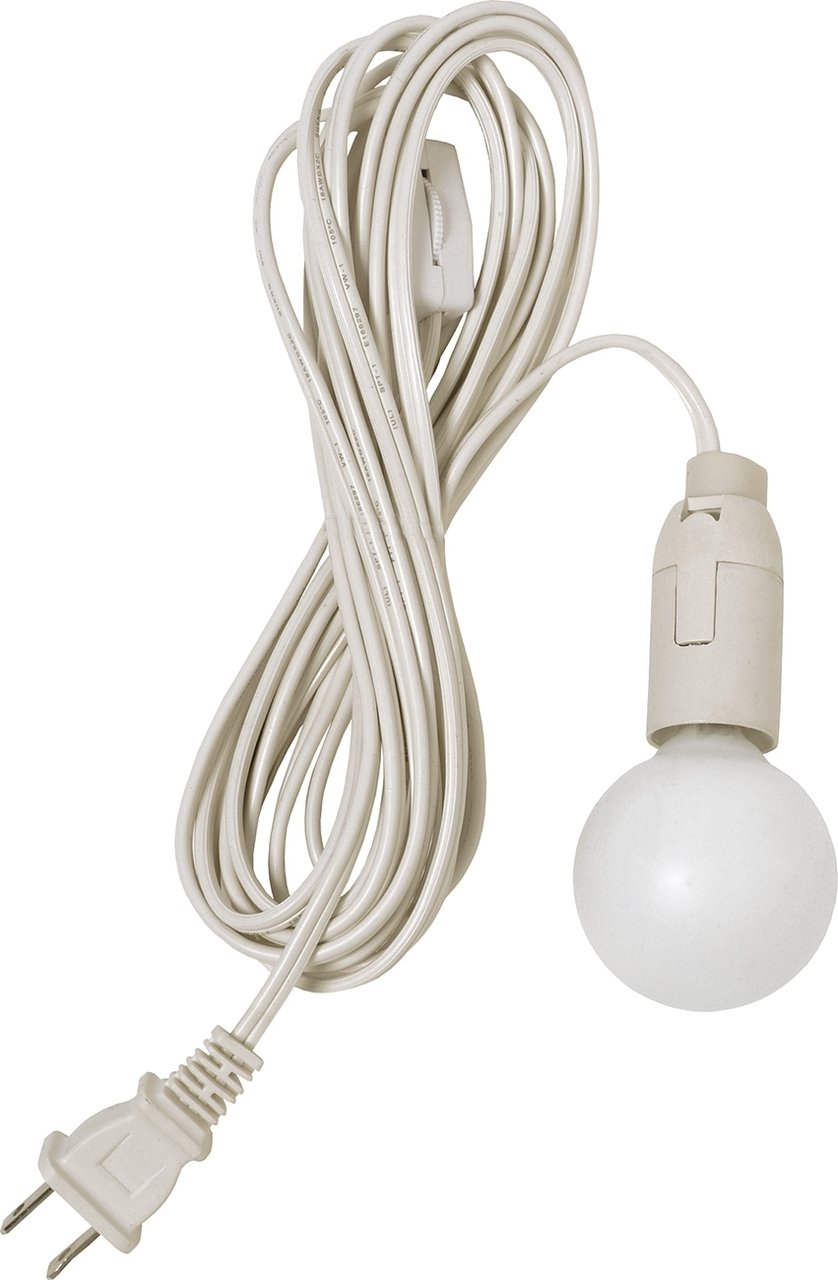 White Candelabra Light Cord w/ Switch for Paper Lanterns - PaperLanternStore.com - Paper Lanterns, Decor, Party Lights & More