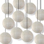 BULK PACK (12) 24" Beige Shimmering Nylon Lantern, Crisscross Ribbing, Durable, Hanging