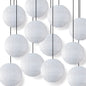 BULK PACK (12) 24" Irregular Ribbed White Shimmering Nylon Lantern, Durable, Hanging