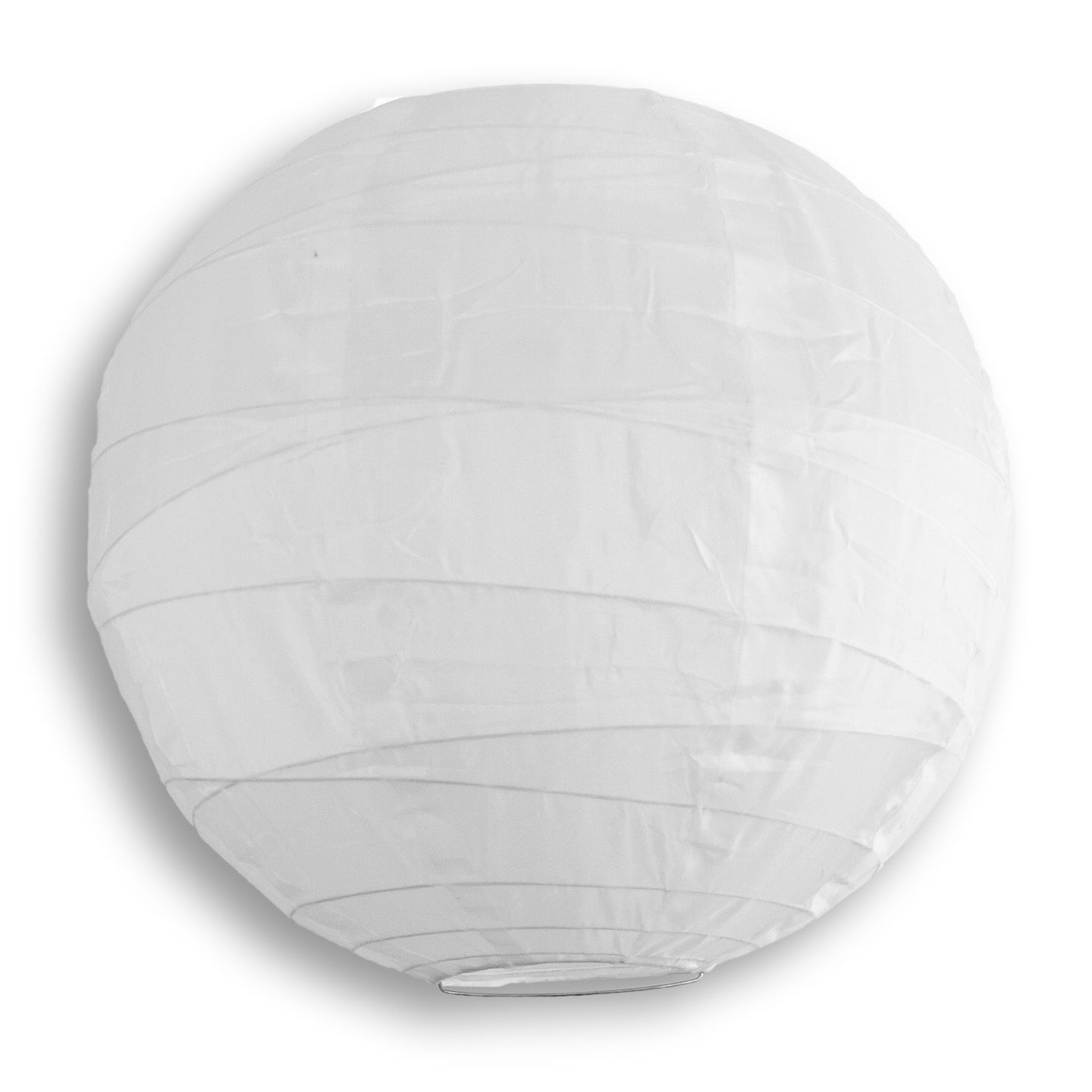 BULK PACK (12) 24" Irregular Ribbed White Shimmering Nylon Lantern, Durable, Hanging